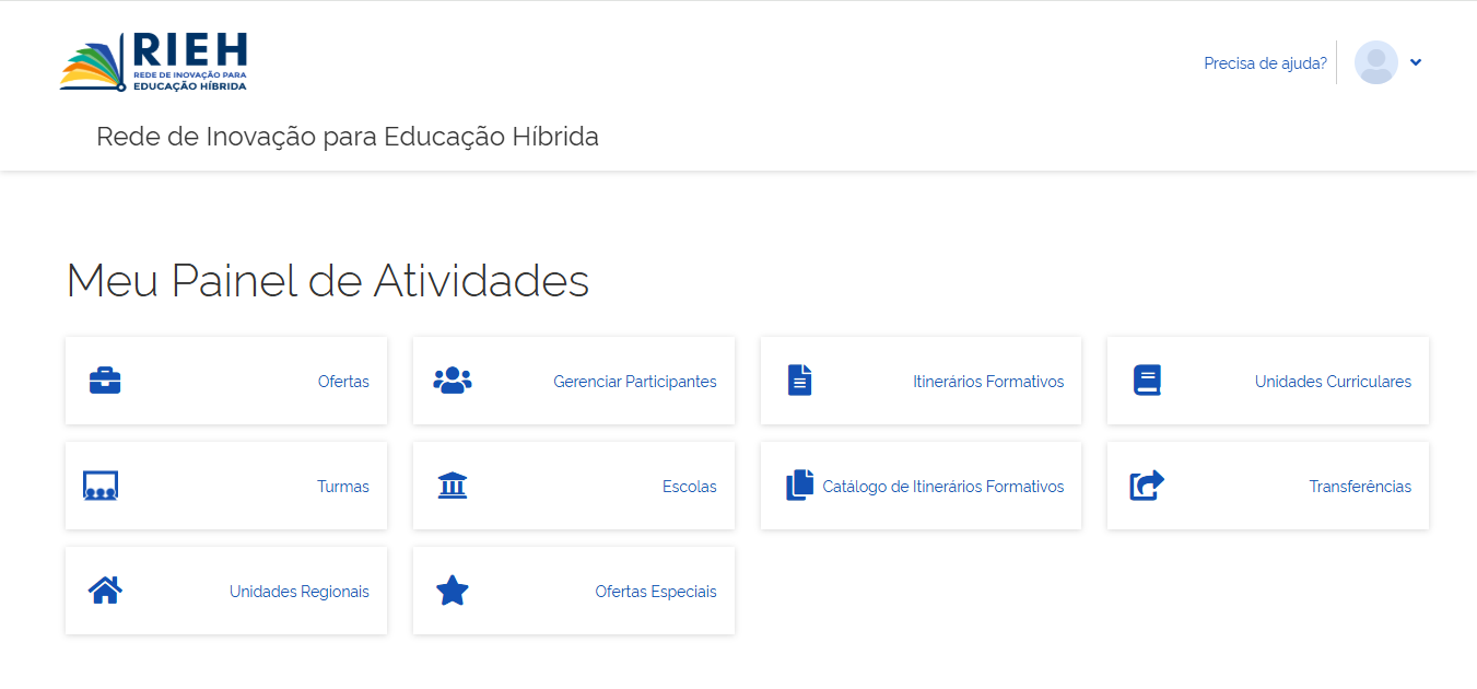 Painel do Sistema Administrativo